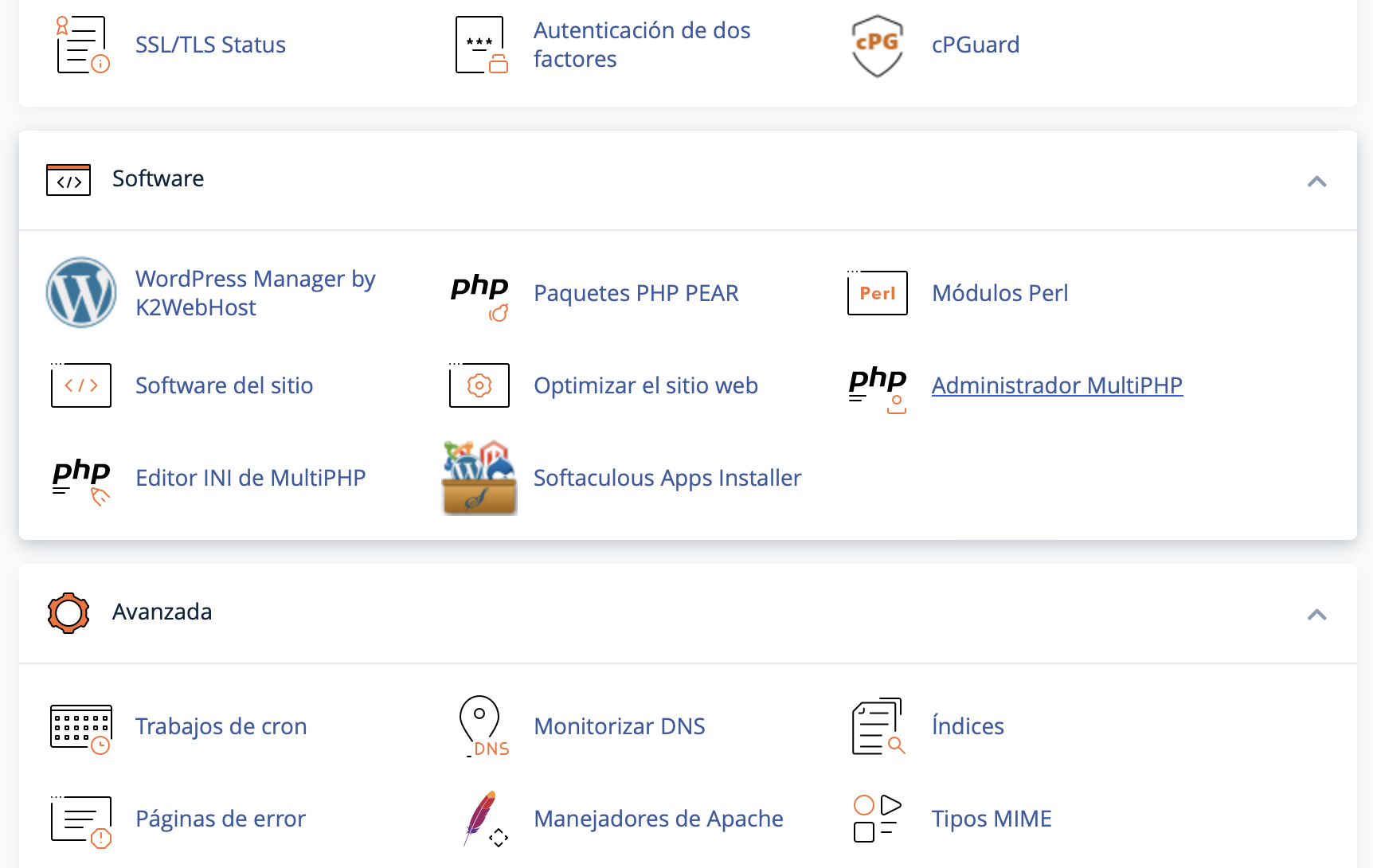 Seleccionador de PHP