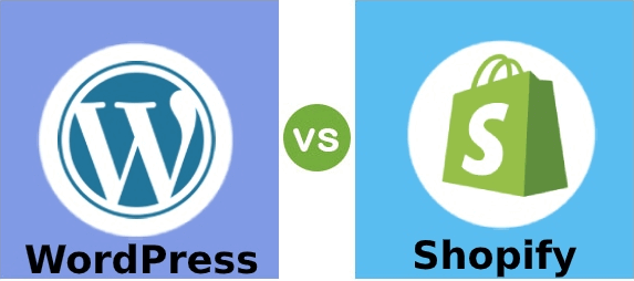 Logo de WordPress y Shopify