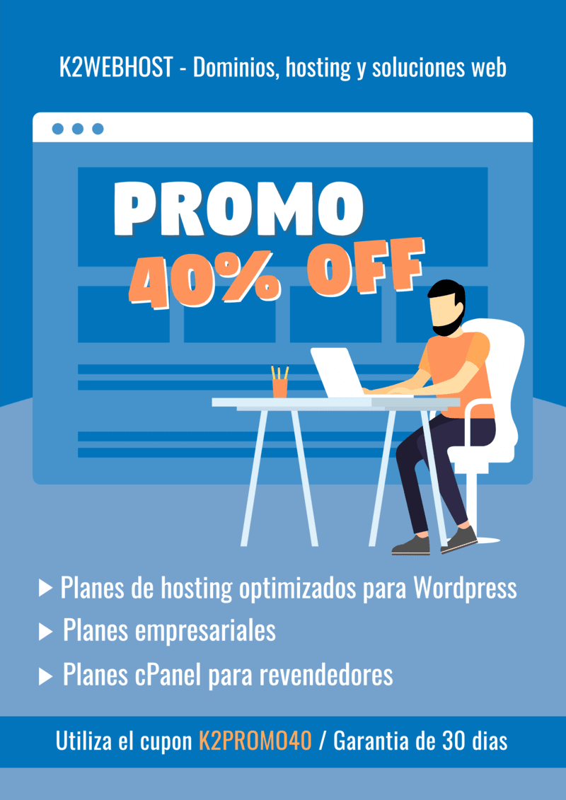 promocion hosting 40% off