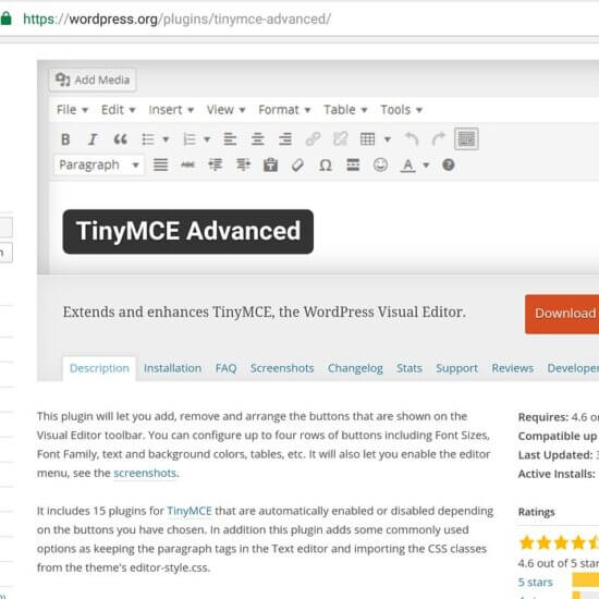 TinyMCE WordPress